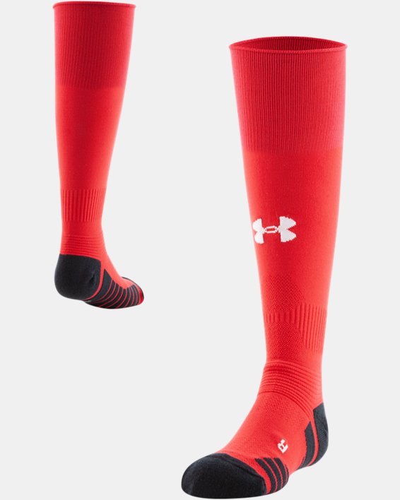 Kids' UA Soccer Over-The-Calf Socks, Red, pdpMainDesktop image number 0